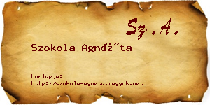 Szokola Agnéta névjegykártya